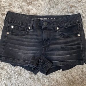 American Eagle Black Jean Shorts
